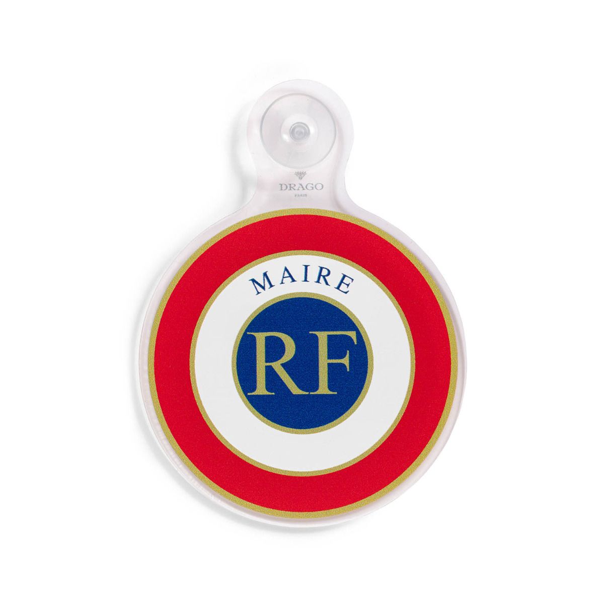 Cocarde plexiglass tricolore Maire