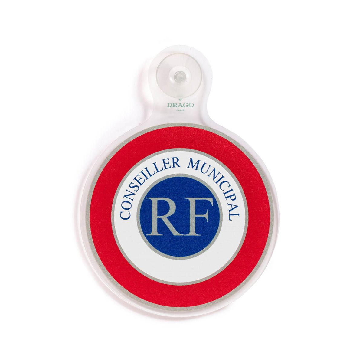 Cocarde plexiglass tricolore - Conseiller Municipal