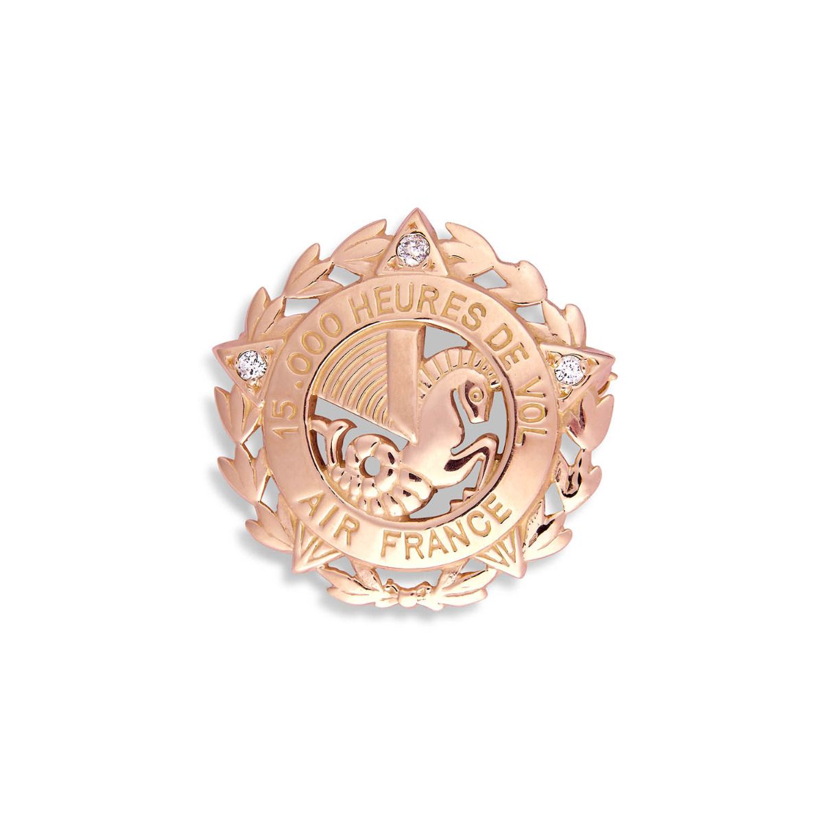 Insigne Air France PNT 15 000 heures de vol - fixation broche