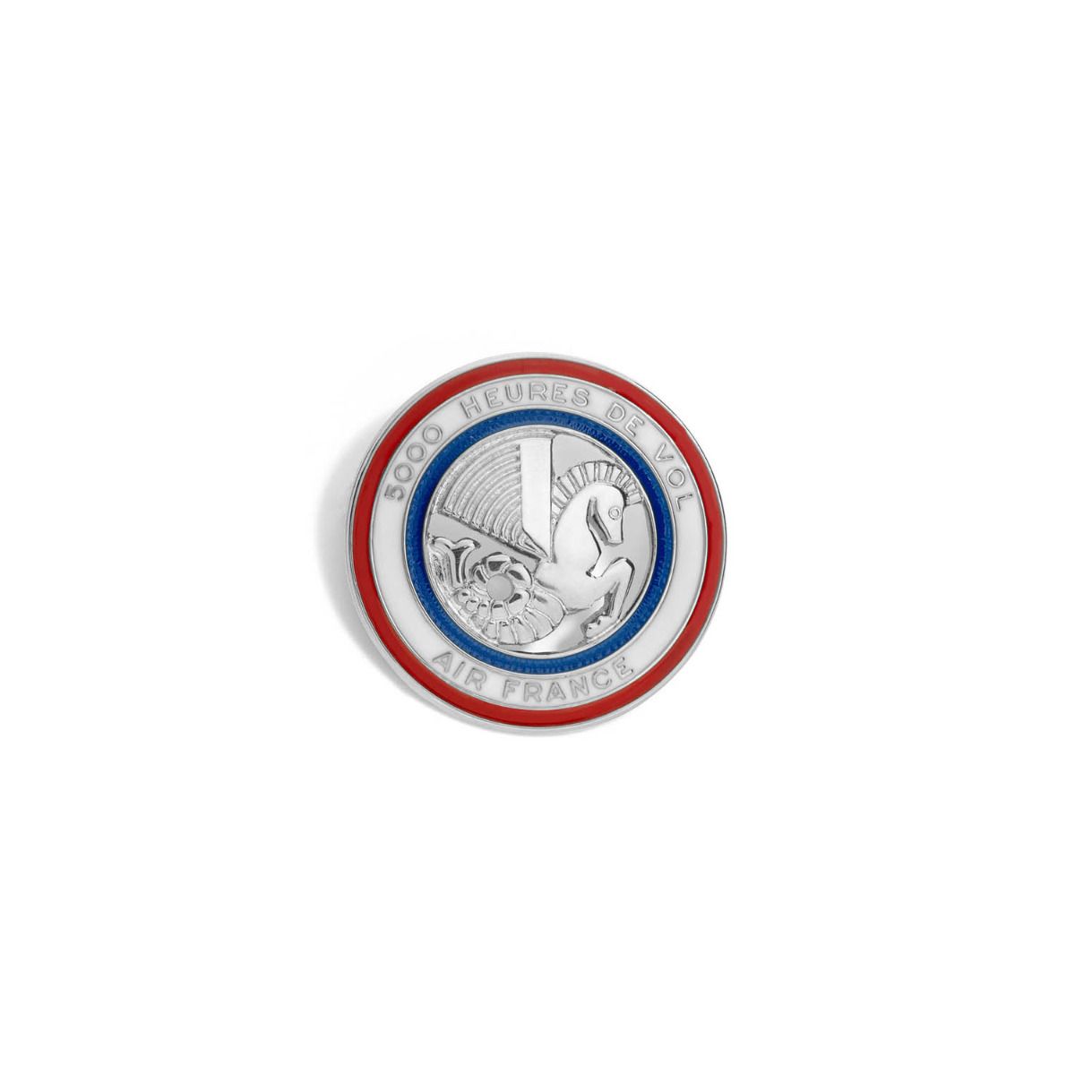 Insigne Air France PNC 5000 heures de vol - fixation broche en argent