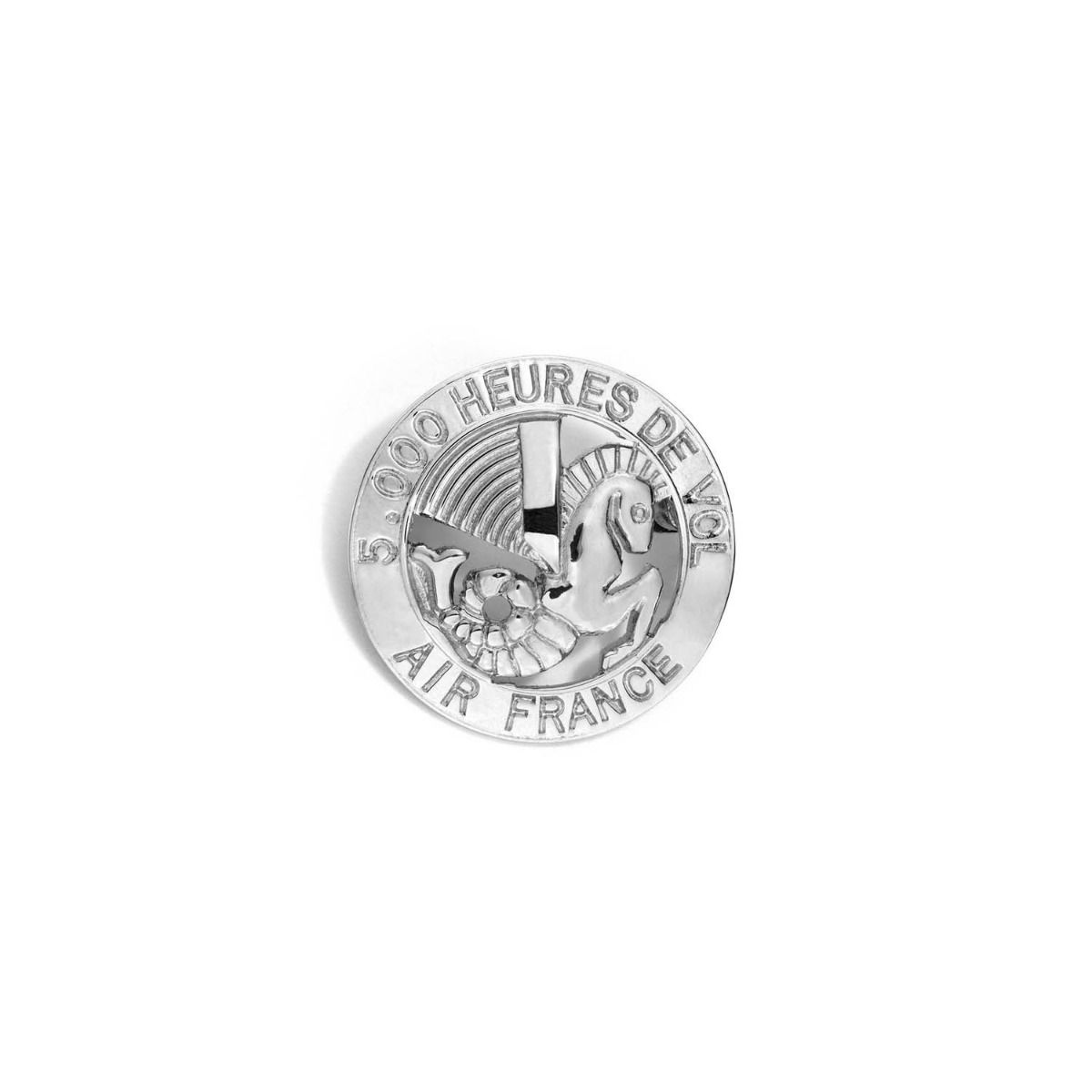 Insigne Air France PNT 5000 heures de vol - fixation broche en argent