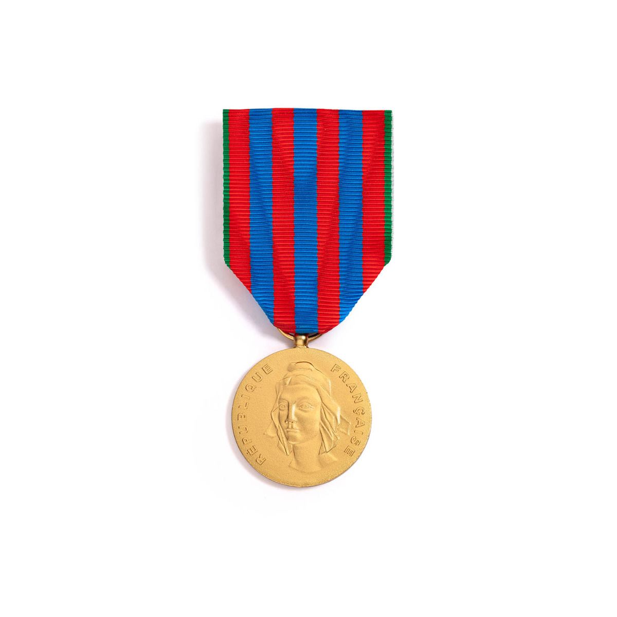 Médaille Commémorative Française en Bronze doré face