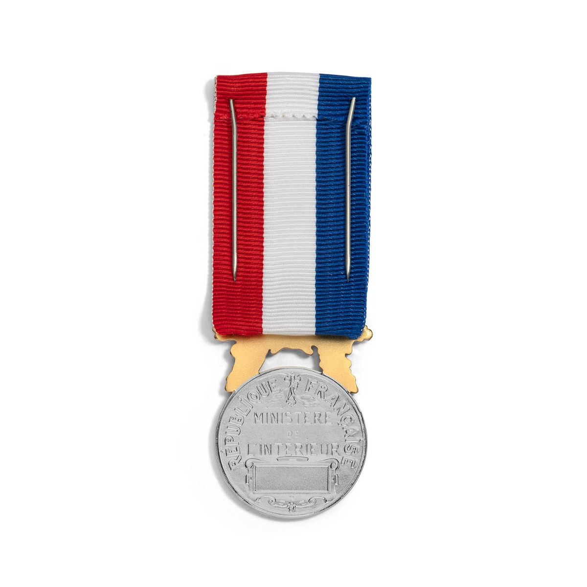 Médaille Courage et Dévouement - Échelon Argent 1ère classe en Bronze argenté revers