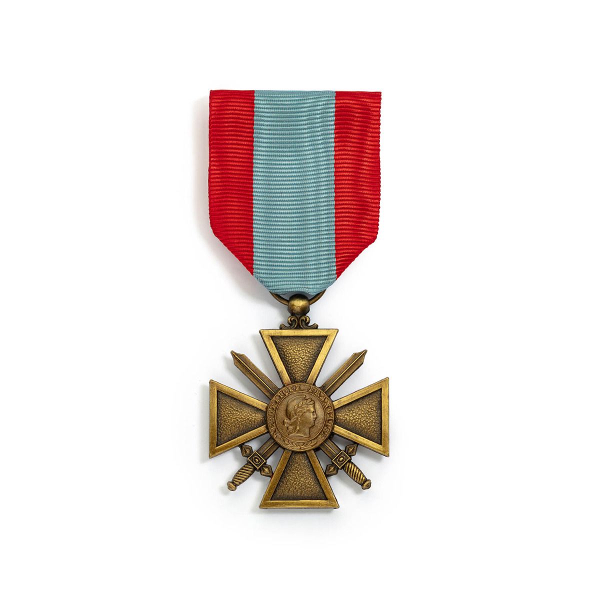 Croix de Guerre des Théâtres d'Opérations Extérieurs en Bronze patiné face
