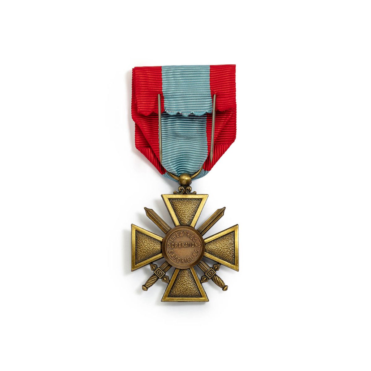 Croix de Guerre des Théâtres d'Opérations Extérieurs en Bronze patiné revers