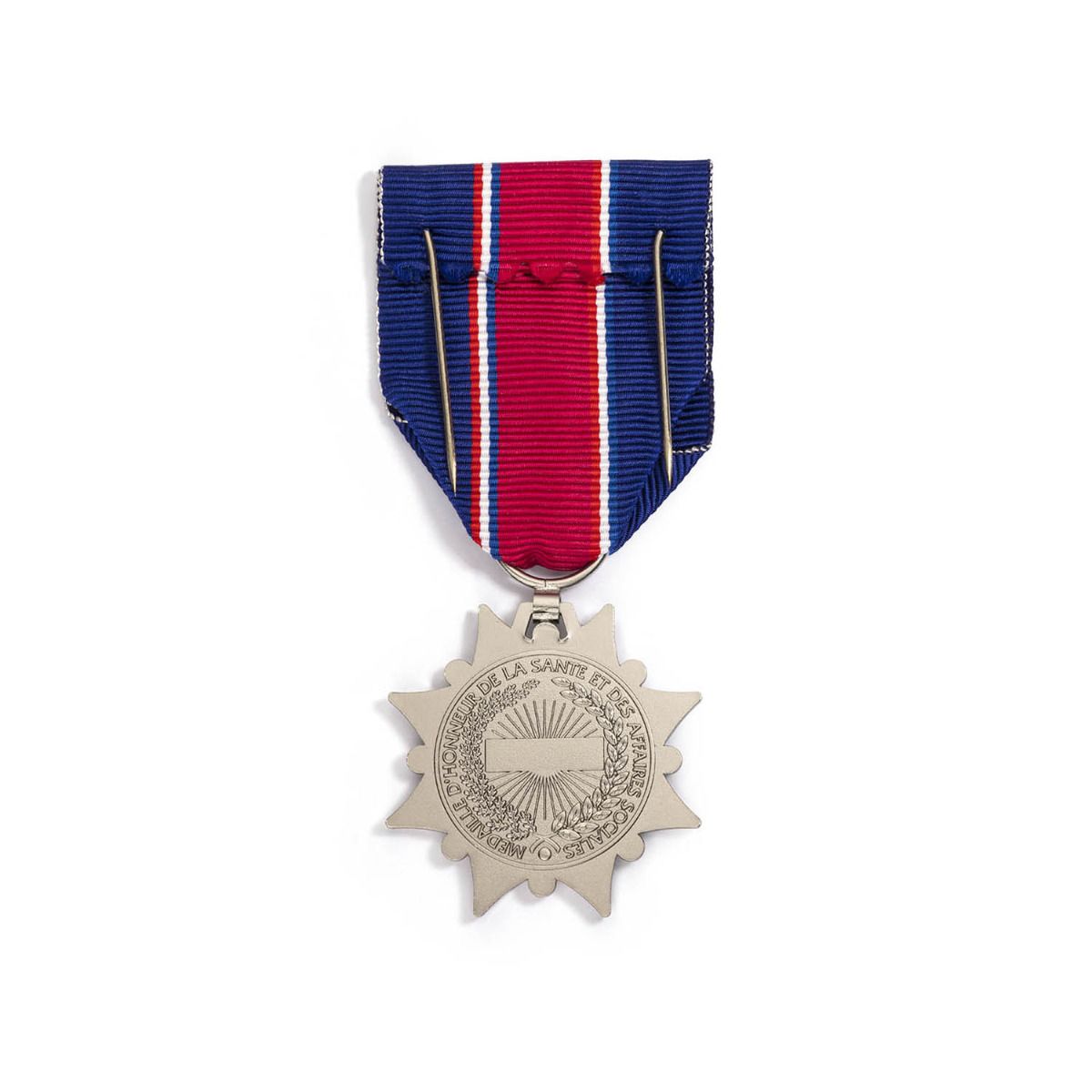 Médaille d'Honneur de la Santé et des Affaires Sociales - Échelon Argent revers