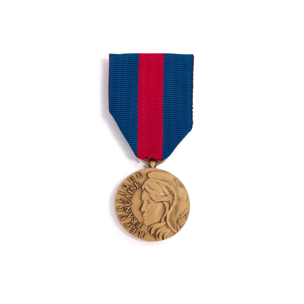 Médaille des Réservistes Volontaires – Echelon Bronze en bronze patiné face