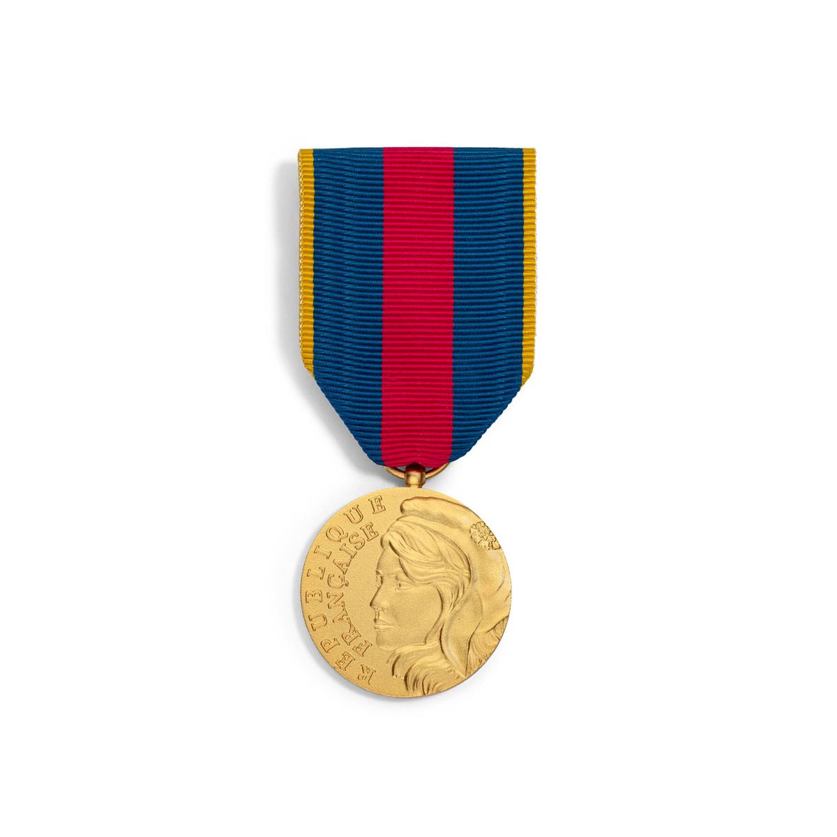 Médaille des Réservistes Volontaires – Échelon Or en bronze doré face