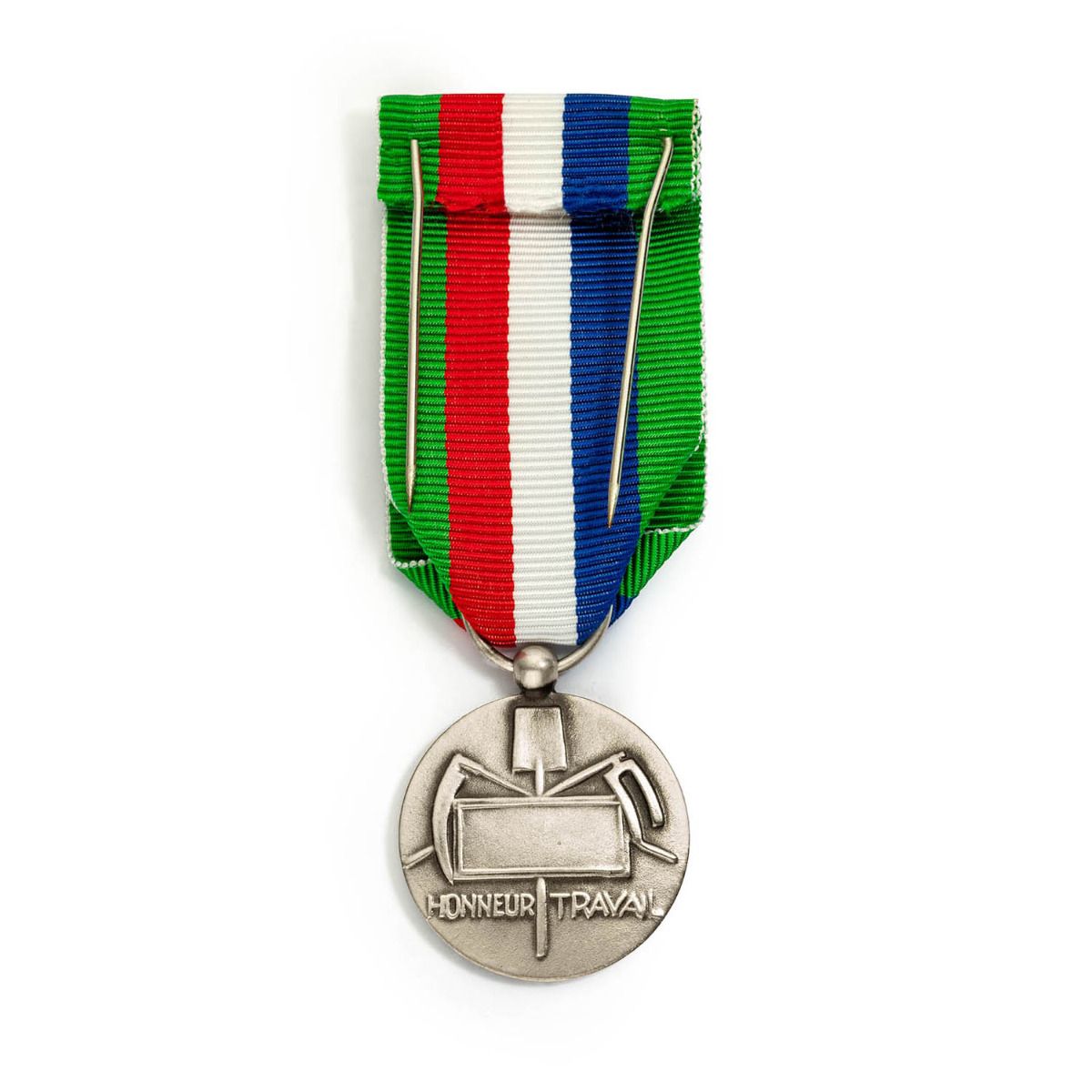 Médaille du Travail Agricole 20 ans - Échelon Argent en argent massif revers