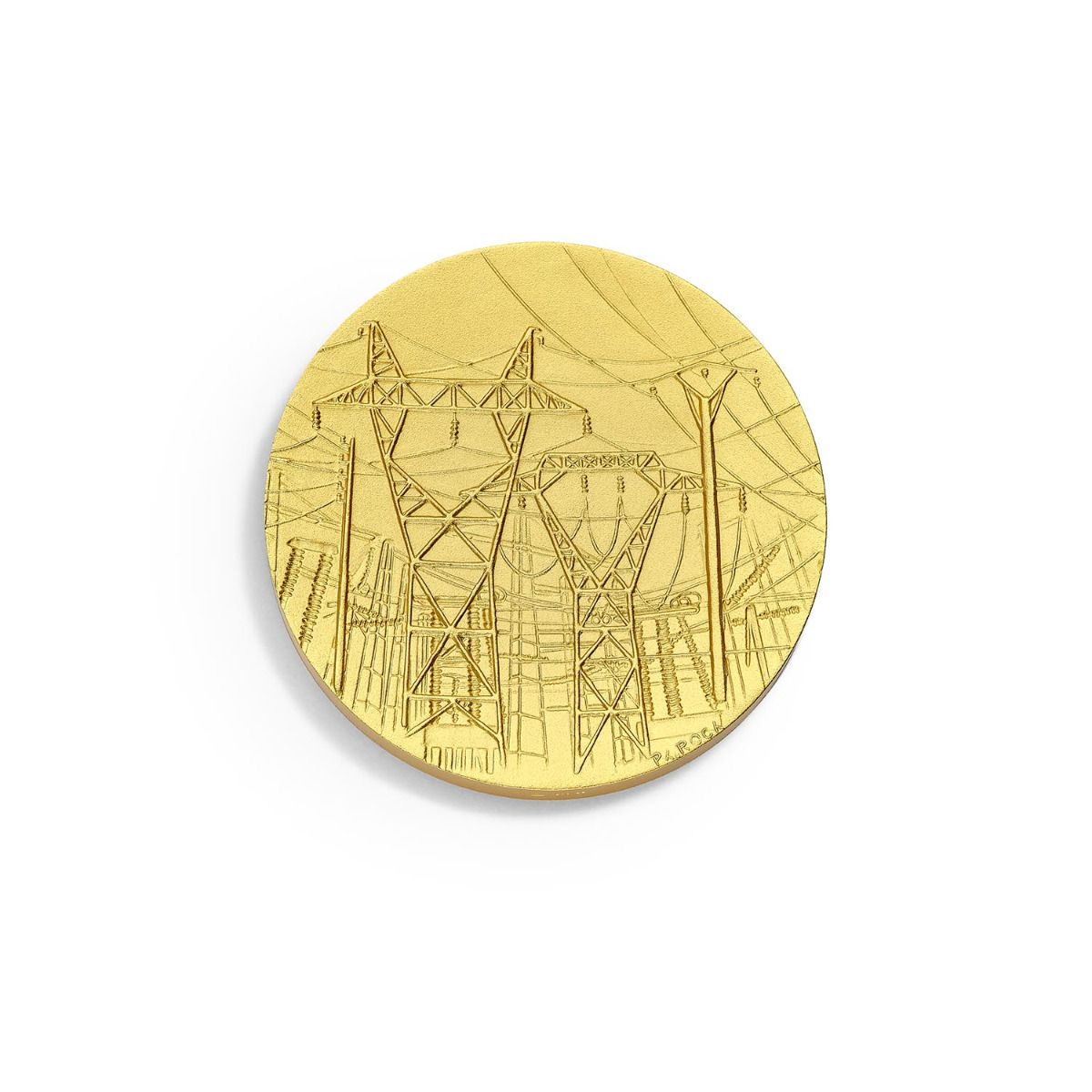 médaille énergie électrique en bronze doré