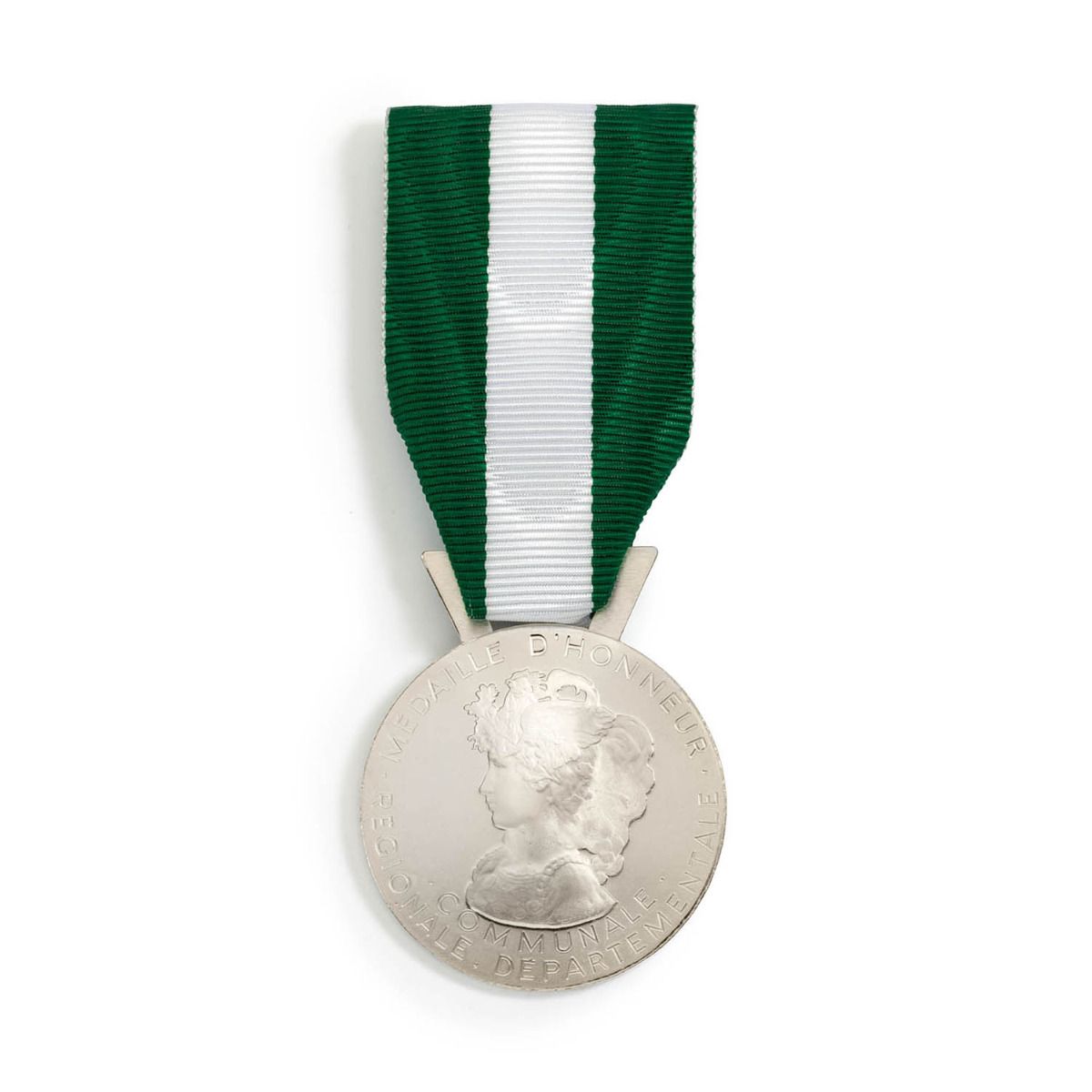 Médaille d'Honneur Régionale Départementale et Communale 20 ans - Échelon Argent en argent face