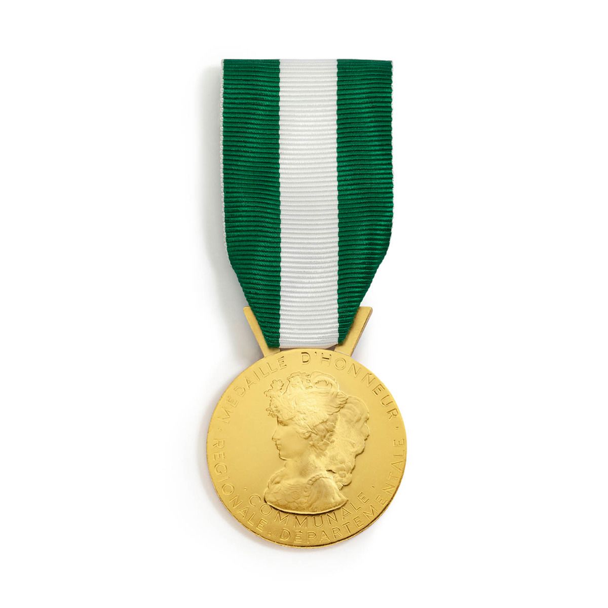 Médaille d'Honneur Régionale Départementale et Communale 30 ans - Échelon Vermeil en argent doré face