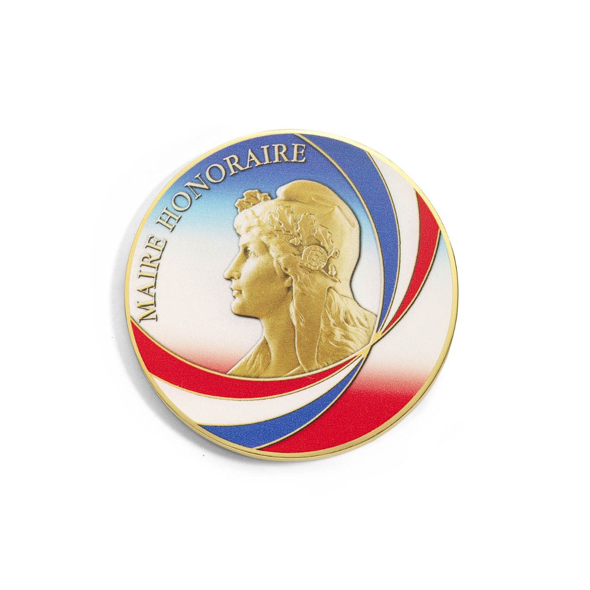 Médaille Maire Honoraire tricolore - 70 mm