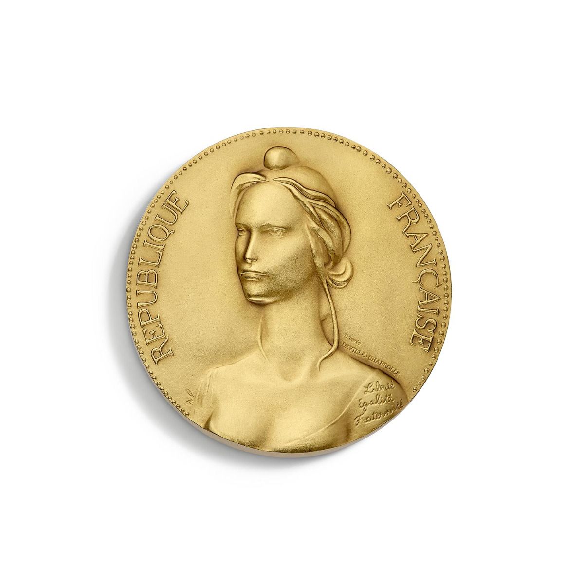 médaille buste de Marianne en bronze