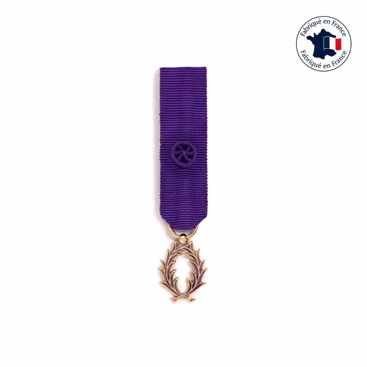 médaille miniature officier des palmes académiques fabriquée en France
