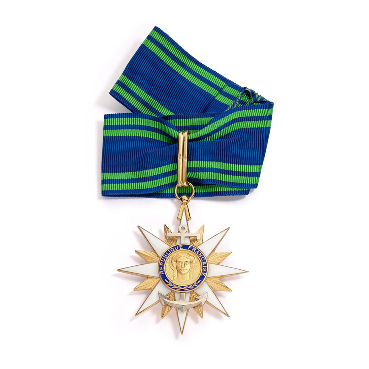 Médaille du Mérite Maritime pour Commandeur en Argent doré face