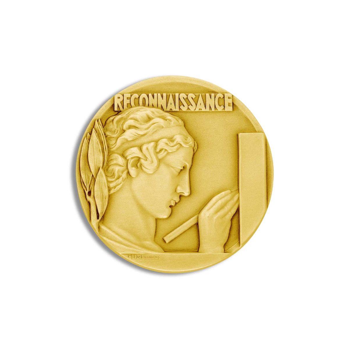 médaille reconnaissance dorée 57 mm