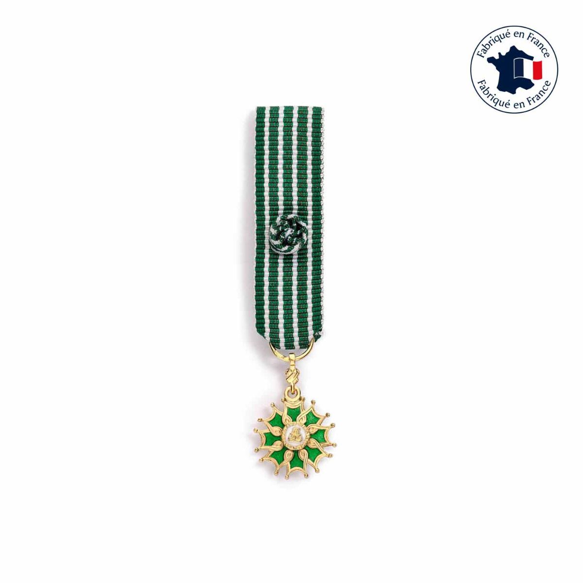 médaille miniature arts et lettres officier fabriquée en France