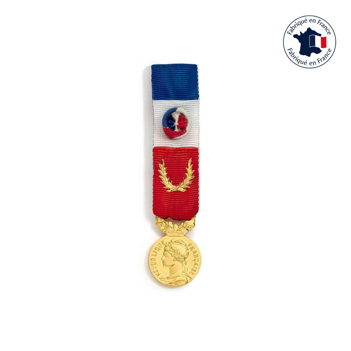 médaille miniature du travail 40 ans échelon grand or