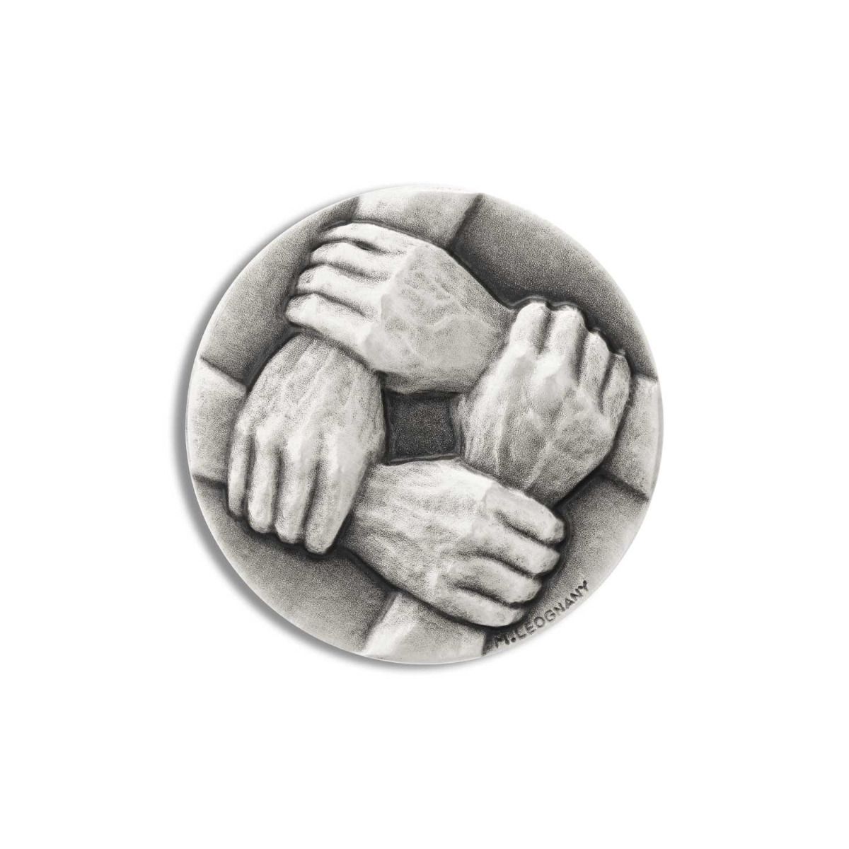 médaille l'union fait la force argentée