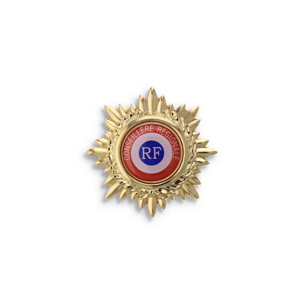broche conseillère régionale cocarde tricolore
