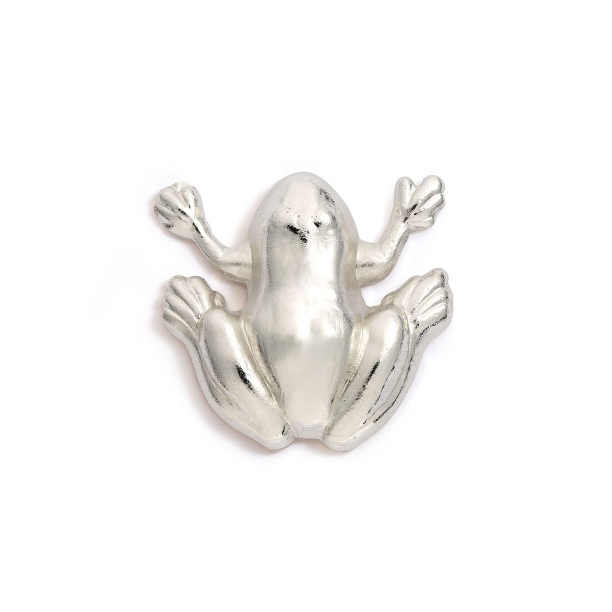 emblème grenouille argentée