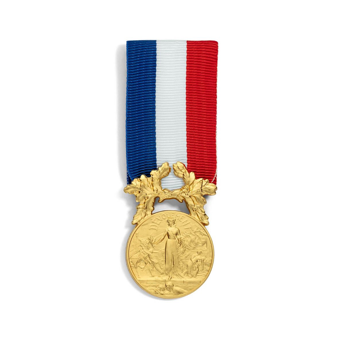 Médaille Courage et Dévouement - Echelon Vermeil en bronze doré face