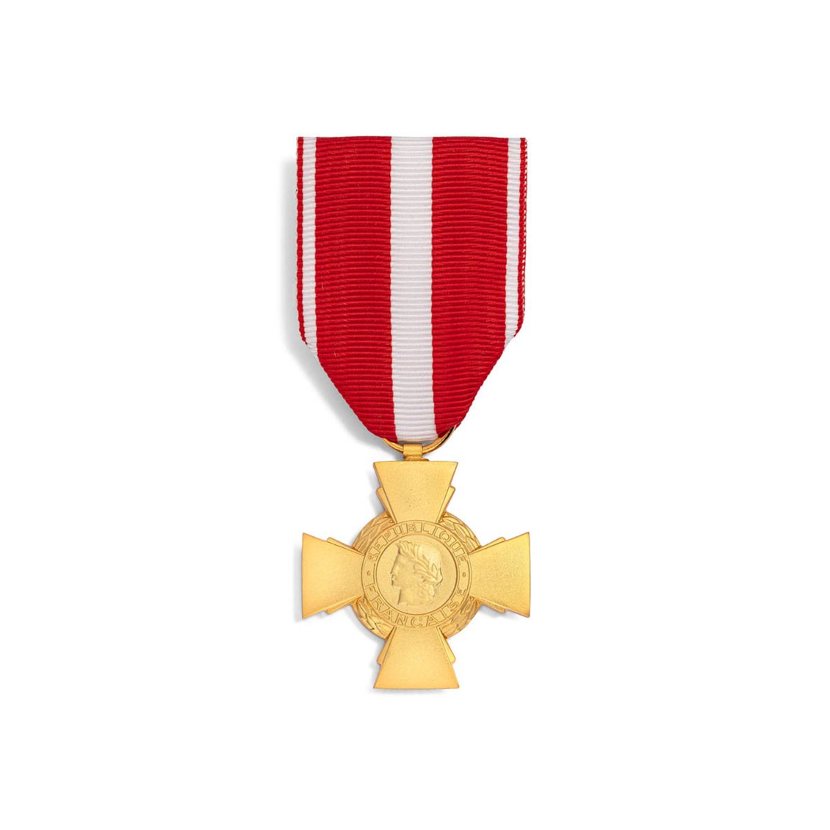 Croix de la valeur militaire en Bronze estampé face