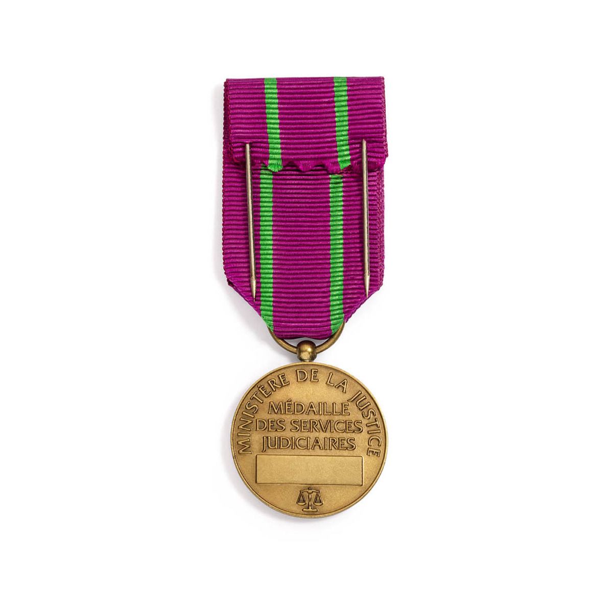 Médaille d'Honneur des Services Judiciaires Bronze revers