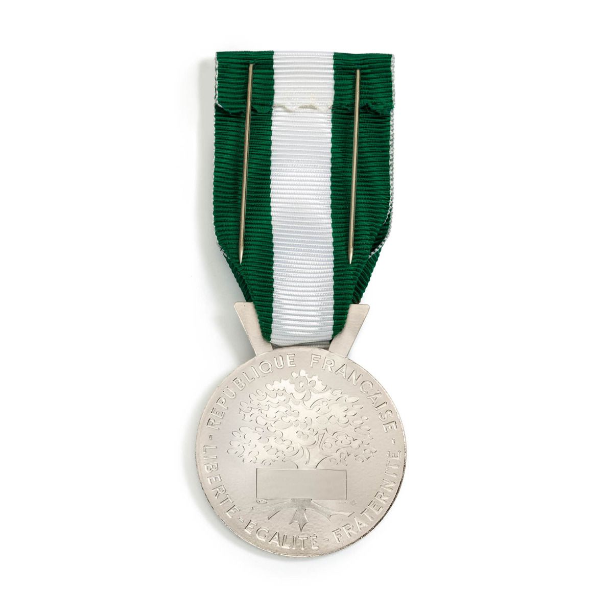 Médaille d'Honneur Régionale Départementale et Communale 20 ans - Échelon Argent en argent revers