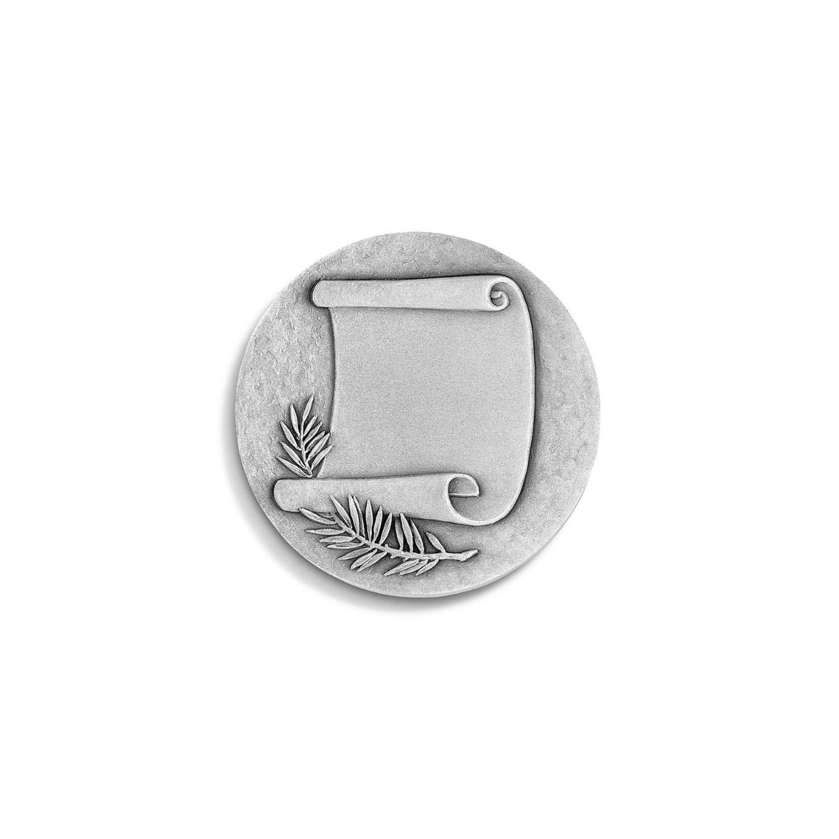médaille parchemin argentée