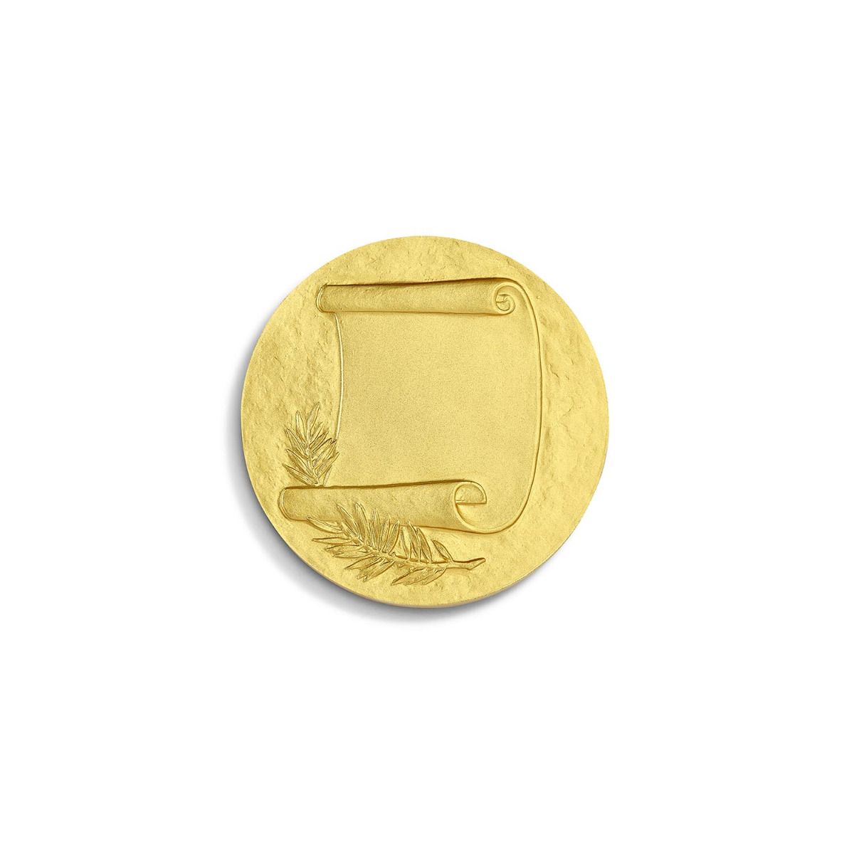 médaille parchemin dorée