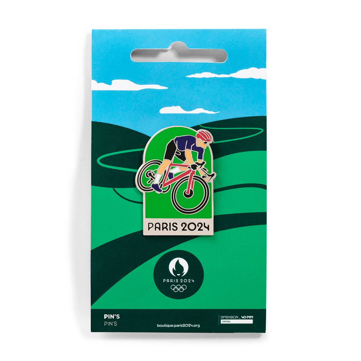 Pin's JO 2024 - Outdoor Cyclisme face