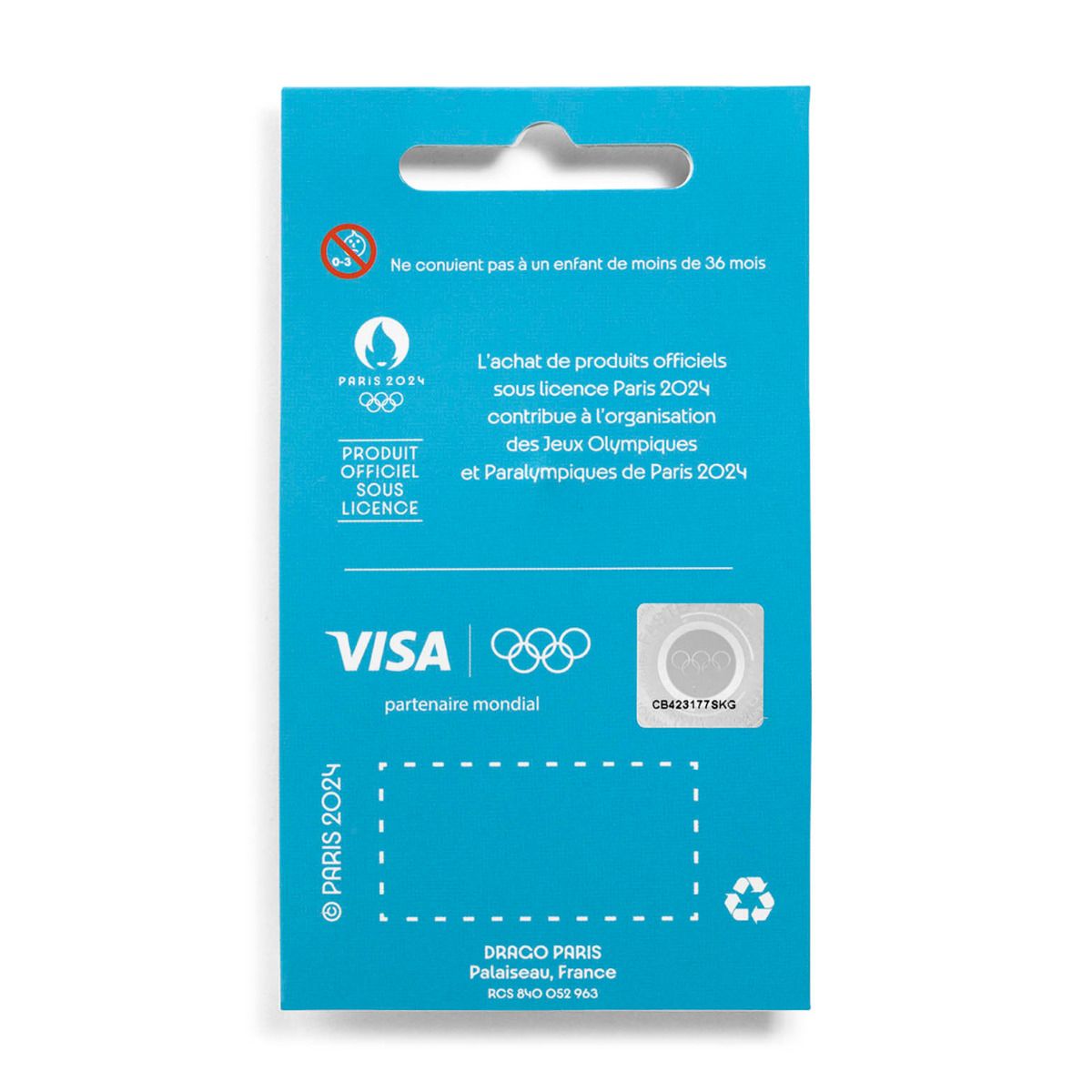 Pin's JO 2024 - Piscine Papillon revers