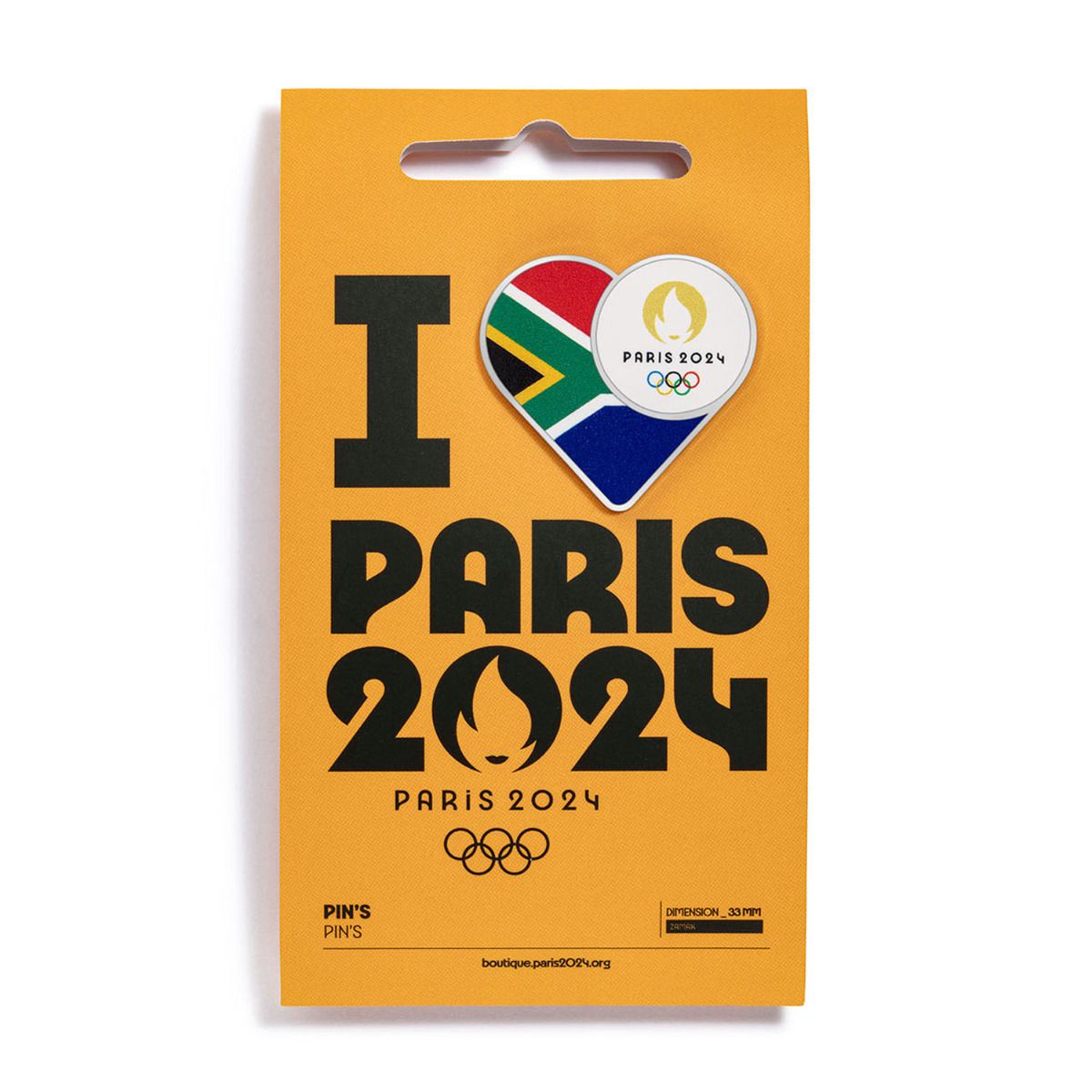 Pin's JO 2024 - Drapeau Afrique du Sud