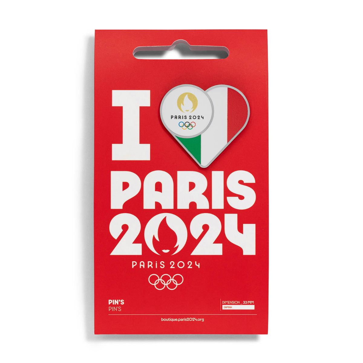 Pin's JO 2024 - Drapeau Italie