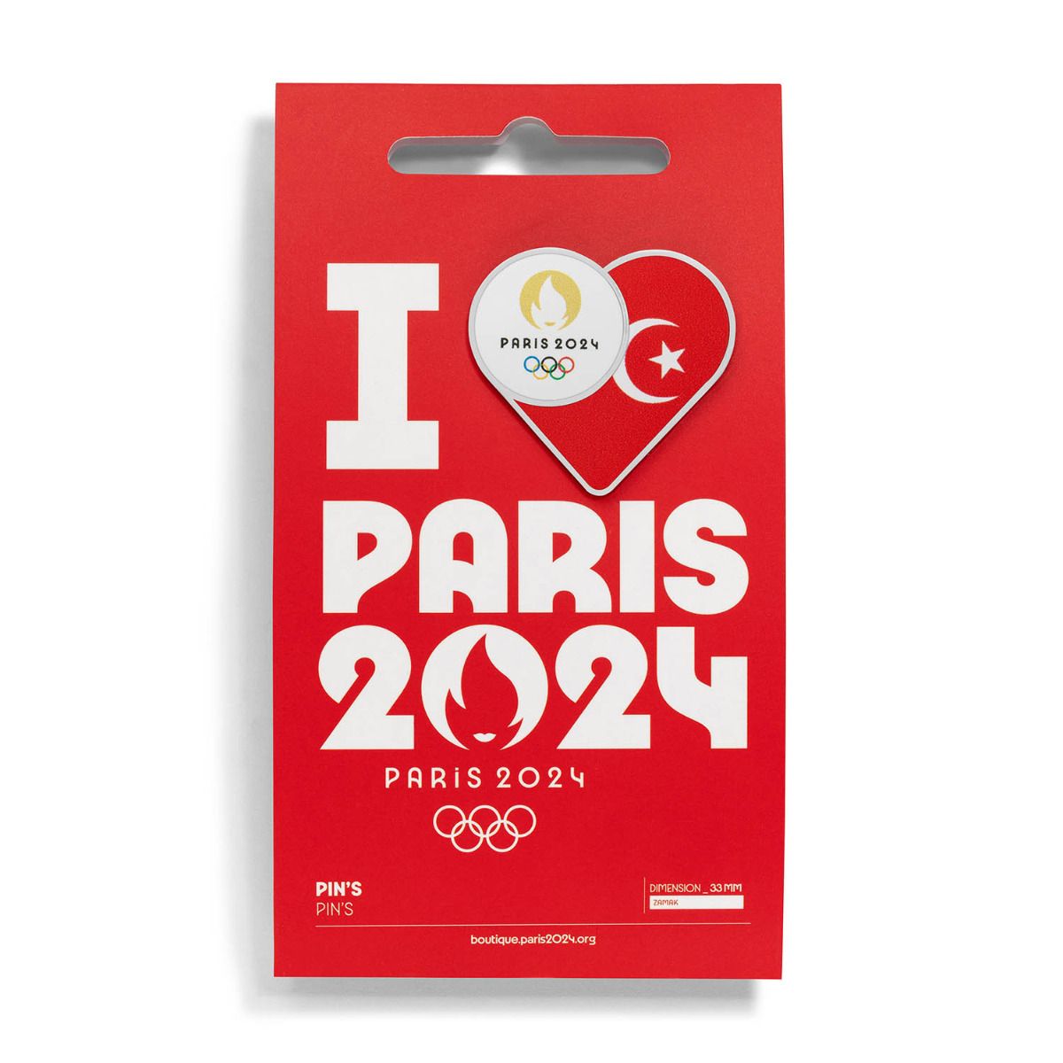 Pin's JO 2024 - Drapeau Turquie