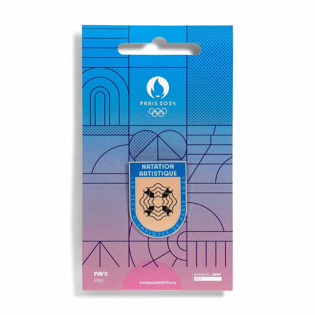 Pin's JO 2024 - Picto Natation artistique en Zamak