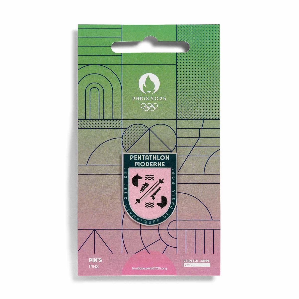 Pin's JO 2024 - Picto Pentathlon moderne en Zamak
