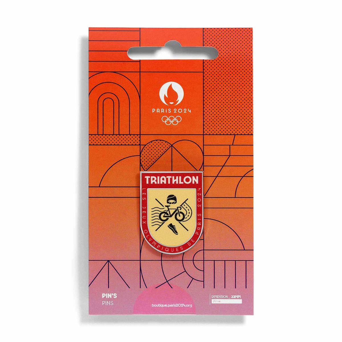 Pin's JO 2024 - Picto Triathlon en Zamak
