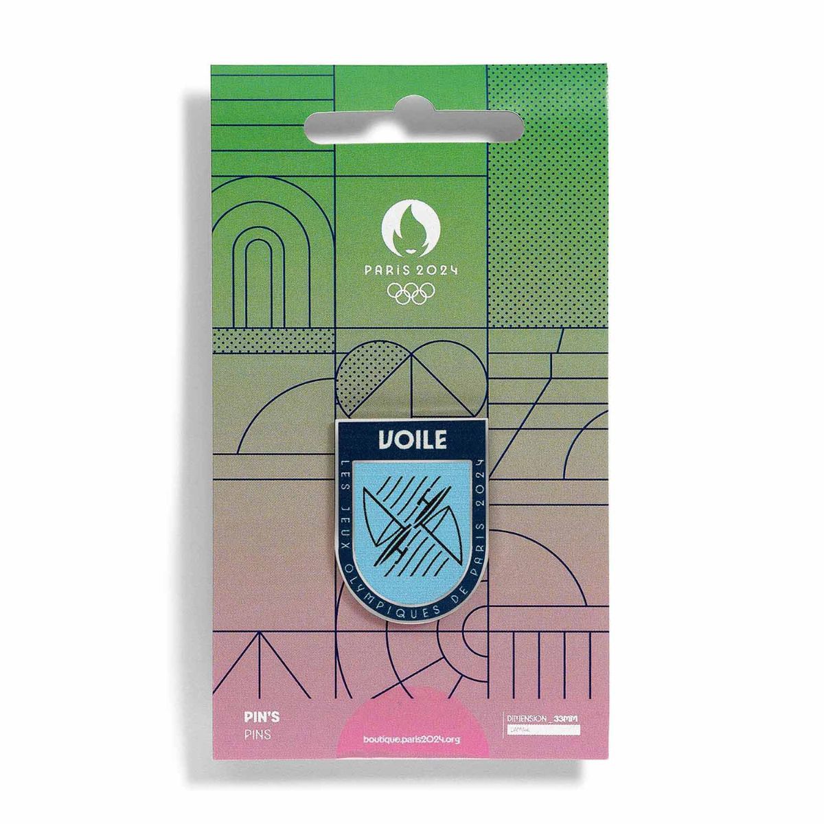 Pin's JO 2024 - Picto Voile en Zamak