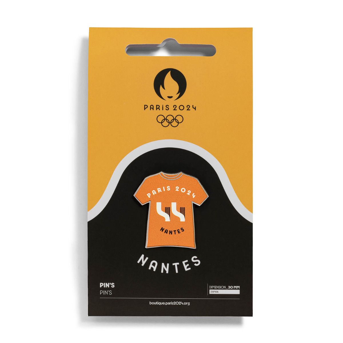 Pin's JO 2024 - Ville hôte Nantes en Zamack face