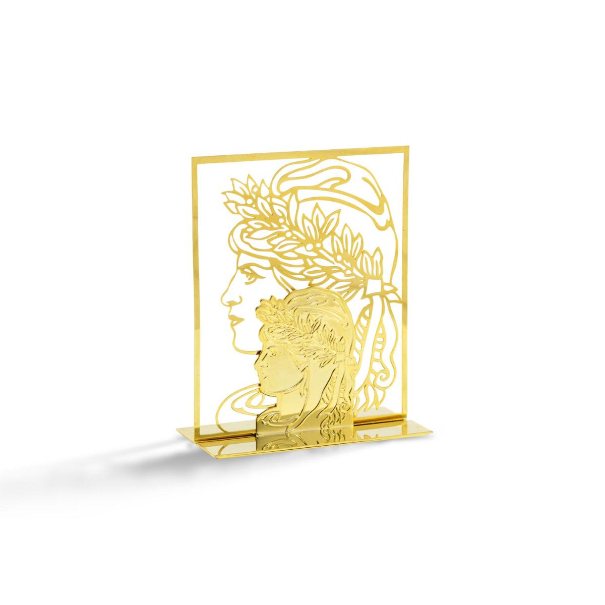 porte-cartes Marianne doré