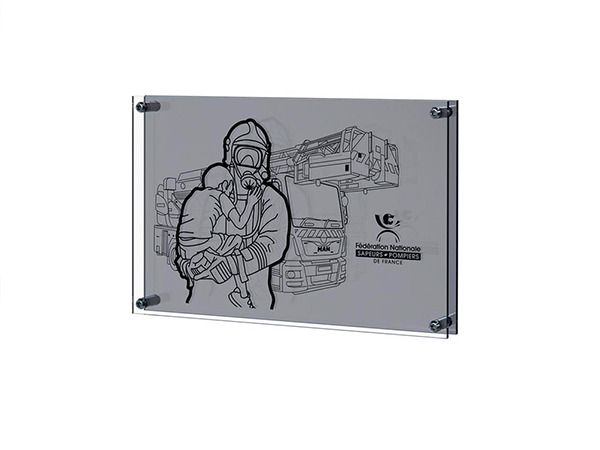 trophée plaque double