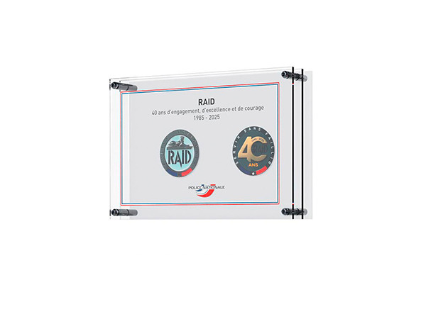 trophée plaque triple